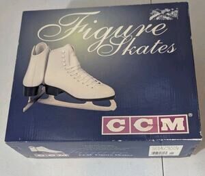 CCM Figure Skates Ice White Size 5 Womens Girls Youth W-GM Genuine